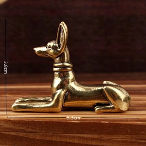 Estatua de <span class=keywords><strong>Perro</strong></span> Faraón Egipcio de Latón Envejecido, Decoración Única para el Hogar u Oficina, Ideal para Exhibir en una Estantería - Product Image 2