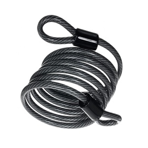 Herramienta de bobina de seguridad Cuerda colgante, <span class=keywords><strong>Cable</strong></span> DE SEGURIDAD recubierto de <span class=keywords><strong>acero</strong></span> <span class=keywords><strong>trenzado</strong></span> Bloqueo de equipaje, Conjunto de cuerda de alambre de revestimiento de plástico Doble bucle - Product Image 6