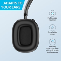 Headset Nirkabel OEM/ODM V5.3 On-ear dengan Mic, Earbuds Retro untuk Gaming/Mobile/Anak/Musik/Komputer, Driver Dinamis DJ, Harga Terjangkau