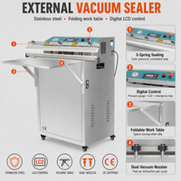 Machine de mise sous vide électrique automatique Xicang XC-800 avec grande pompe, double buse, en acier inoxydable, 810 mm