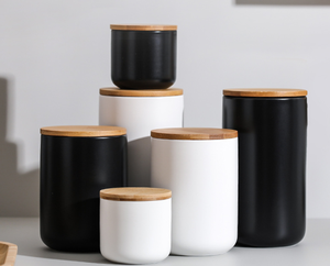 Cheap high quality ceramic canister ceramic storage jar spice jars storage food jar