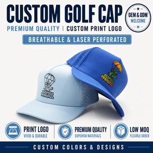 Gorra de Golf de 5 Paneles de Calidad Premium con Logotipo Personalizado, Bajo MOQ, Servicio de Etiquetado Privado OEM, Correa Ajustable, Ropa Deportiva - Product Image 1