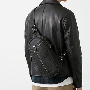 Bolso Bandolera Vertical de Piel de Becerro Genuina para Hombre, Diseño de Marca 2026 - Product Image 3