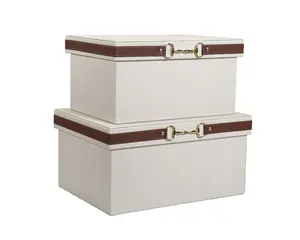 New design Large Faux leather storage box Storage Bins for Closet Toy storage