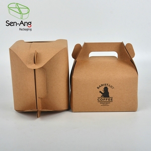 SenAng03 Factory Price Take Way Food Bakery Treat Boxes Paper Cake Box With Window