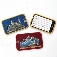 Etiqueta de Equipaje de Viaje Única con Nombre Bordado, Etiquetas de Equipaje con Logotipo Personalizado, Tela Lavable