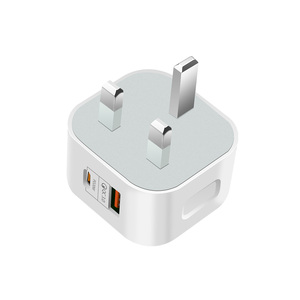 חדש חם למכור בריטניה 3 פין QC3.0 + פ"ד סוג C טלפון מטען 20W PD נייד מטען - Product Image 1