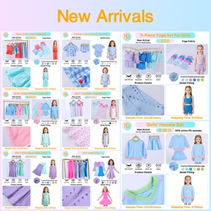 Completo sportivo 2 pezzi per bambine KR: giacca con cerniera a tinta unita e pantaloni a zampa, set casual per bambine, nuovo set yoga in pizzo per ragazze - Product Image 5