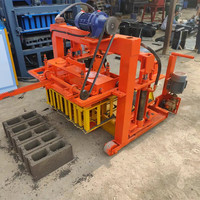 Petite machine à fabriquer des blocs de béton manuelle portable, machine à fabriquer des briques creuses à vendre