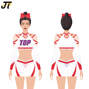 Tùy Chỉnh Cổ Vũ Đồng Phục Cho Cô Gái Trống Polyester & Spandex Áo Sơ Mi Tops Sexy Thiết Kế Tự Làm Thăng Hoa Kích Thước 10 Pcs - Product Image 2