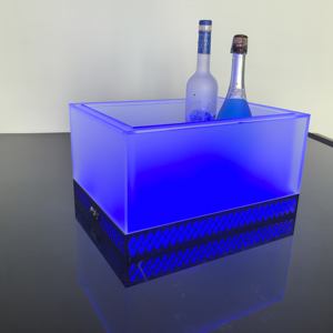 Nuevo <span class=keywords><strong>Bar</strong></span> club nocturno KTV fiesta plástico recargable acrílico LED barril <span class=keywords><strong>de</strong></span> cerveza enfriador vino champán cubo <span class=keywords><strong>de</strong></span> hielo bandeja para servir - Product Image 5