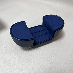 Custom Logo Double Open PU Leather Jewelry <b>Box</b> Velvet Insert Ring <b>Necklace</b> <b>Gift</b> Packaging <b>Box</b> - Product Image 2
