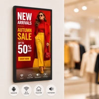 Écran publicitaire numérique intelligent de 21,5 pouces, panneau de menu, affichage numérique LCD 12V DC, montage mural ou au plafond, PoE, centre commercial