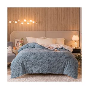 Couette double nordique chaud hiver moelleux <span class=keywords><strong>Plaid</strong></span> couette couvre-lit très épais - Product Image 1