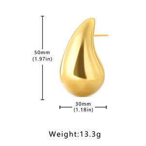 Wholesale 316L Stainless Steel 14k 18k Pvd Gold Plated Luxury High Quality Jewelry Fashion <b>Stud</b> <b>Small</b> Drop Earrings for Women - Product Image 6