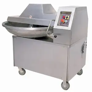 Máquina de cortar alimentos, máquina de cortar alimentos para salsicha, tigela, cortador qs650