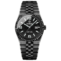 Montre à quartz pour homme étanche, cadran bleu glace en nid d'abeille, montre classique de luxe en acier inoxydable pour homme, montre en acier inoxydable