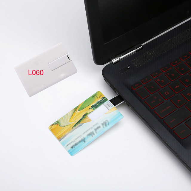 Hot Sale Credit Card Shaped USB Flash Drive Custom Logo 32GB Advertising Gift U Disk