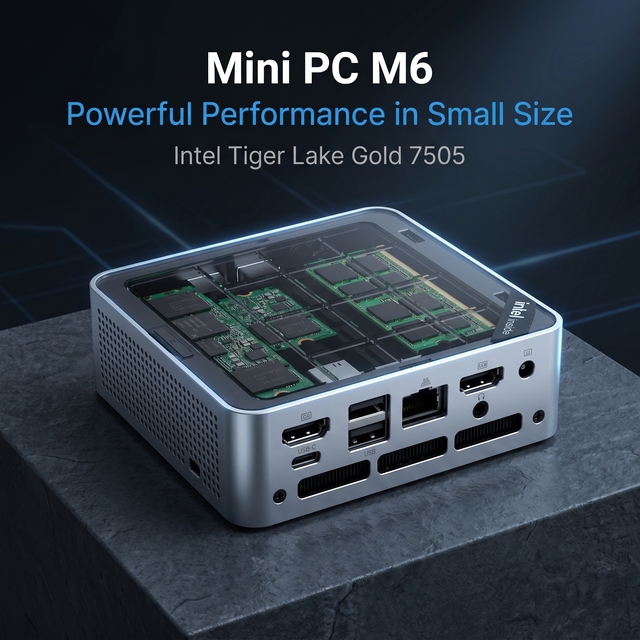 Yifang New Mini PC Equipped with Intel Tiger Lake Gold 7505 HDMI High-definition Interface Type-C Interface Is a Native Mini PC
