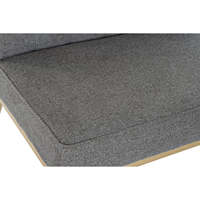Leinen-Fir-Sessel, 80 cm breit, 80 cm tief, 66 cm, dunkelgrau, getuftet