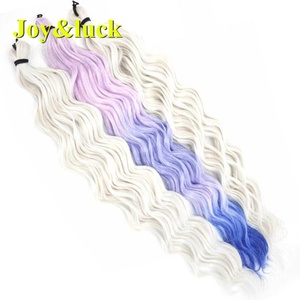 Estensioni per Capelli Sintetiche Ombre Colorate <span class=keywords><strong>Serie</strong></span> Nuovi Colori <span class=keywords><strong>Anna</strong></span> Curl per Trecce all'Uncinetto - Ingrosso Fabbrica - Product Image 3