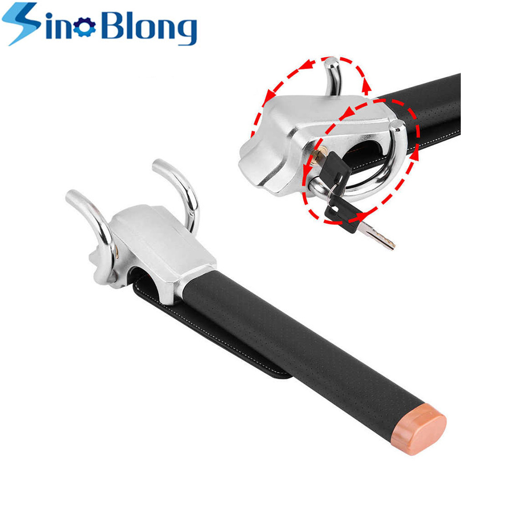 Black Folding Car Steering Wheel Anti-Theft Lock - High Security Automotive Accessory | ajfpt.com