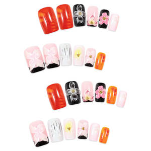 Prensa de flores <span class=keywords><strong>en</strong></span> <span class=keywords><strong>relieve</strong></span> <span class=keywords><strong>3D</strong></span> <span class=keywords><strong>en</strong></span> las <span class=keywords><strong>uñas</strong></span> ABS de alta calidad cuadrado corto 24 piezas Nail Art Nails Press <span class=keywords><strong>en</strong></span> caja de embalaje - Product Image 5