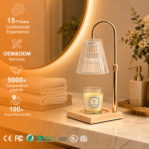 Lampe de table décorative moderne <span class=keywords><strong>et</strong></span> minimaliste à intensité variable <span class=keywords><strong>avec</strong></span> fonction veilleuse d'aromathérapie électrique <span class=keywords><strong>et</strong></span> compatibilité bougie parfumée en pot - Product Image 1