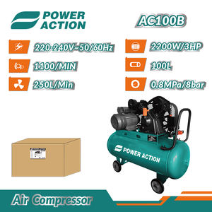 <span class=keywords><strong>Compresseur</strong></span> d'air à piston portable diesel Power Action Electric 100L 3HP 0.8MPA Économique - Product Image 2