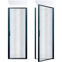 Salle de douche Verre cannelé Cadre en aluminium Boîte de douche Hot Selling Good Design Porte de douche