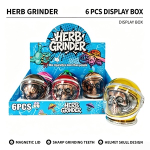 Round Zinc Alloy Manual Modern <b>Herb</b> <b>Grinder</b> with Customizable Logo and Full Printed Art Design for Tobacco Accessories - Product Image 1