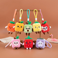 Lot de Peluches Kawaii en Forme de Fruits, Porte-clés Créatifs, Pendentifs en Peluche aux Motifs de Fruits Assortis, Accessoires Quotidiens pour Sacs pour Filles