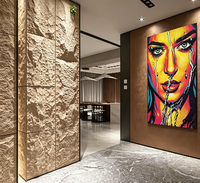 Panneau mural en pierre artificielle PU 3D, pierre artificielle moderne, plateau de table et plateau de vanité, haute qualité et bon prix