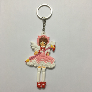 Lindo colgante de dibujos animados japoneses, <span class=keywords><strong>llavero</strong></span> de goma de anime <span class=keywords><strong>Card</strong></span> <span class=keywords><strong>Captor</strong></span> <span class=keywords><strong>SAKURA</strong></span>, artesanías de plástico - Product Image 2
