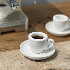 Tazza da Caffè in Ceramica a Parete Spessa 9MM, Tazzina da Espresso 60ML, Set di Tazza e Piattino in Ceramica per Caffè Preparato a Mano - Product Image 6