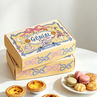 Boîte de pâtisserie rectangulaire en carton pour biscuits, bonbons, gâteaux, pâtisseries, emballage de pizza, logo personnalisé, fabricant en gros