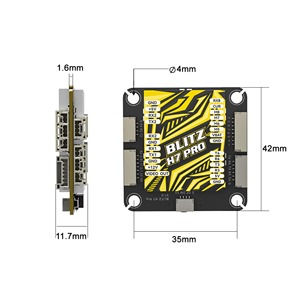 IFlight BLITZ H7 Pro Flugcontroller STM32H743 4S-12S LIPO 35x35mm Board Dual BEC Ardupilot für RC Cinematic Drohnen - Product Image 2