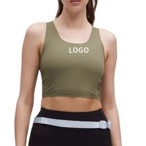 OEM Custom Women's Slim Fit Breathable Spandex/Nylon Gym <b>Tank</b> <b>Top</b> Fitness Yoga <b>Bra</b> Sportswear Running Sleeveless Women <b>Bras</b> - Product Image 2