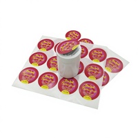Autocollants ronds à double couche imprimés sur mesure, étiquettes à décoller et révéler pour l'emballage du savon, autocollant rond double face pour le savon fait main