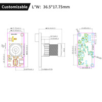 Module de caméra USB compact AR0144 1MP 720P 60 ips pour capture de mouvement, exposition globale et numérisation de l'iris, compatible VR/AR (OEM/ODM)
