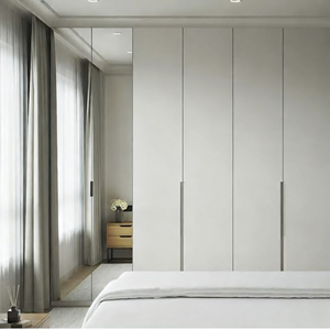 BALOM Customizable 6-Door Solid Wood <b>Wardrobe</b>, Minimalism Style Bedroom Furniture, Durable Hinged Door Design Ardrobe - Product Image 2