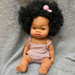 Poupées en vinyle de 35 cm en gros pour enfants, poupée noire africaine, fille africaine, bébé africain, poupée d'amour de 14 pouces - Product Image 5