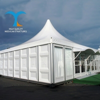 Tenda Resepsi Pernikahan Pagoda Garis B Kenya untuk Luar Ruangan dengan Penutup PVC untuk 100 Orang