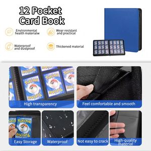 FUXI - Carpeta Personalizada de Cuero PU con 12 Bolsillos para Tarjetas Coleccionables, Álbum Impermeable con Cierre para Pokémon, K-Pop, TCG y Tarjetas Deportivas - Product Image 6
