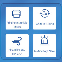 Impresora UV-LED de Cama Plana 6090 con Cabezal de Impresión I3200, Máquina Automática Multifunción para Tarjetas, Etiquetas, Flex y Cartón 4800