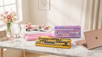Nouveau clavier mécanique sans fil ergonomique 82 touches 2.4G rechargeable RGB avec touches rétroéclairées en plastique inclinables pour ordinateur portable de bureau