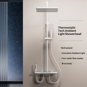 Nouvel ensemble de douche thermostatique mural moderne 2026 avec affichage numérique LED, haute pression, 4 fonctions, style clavier de piano - Product Image 2