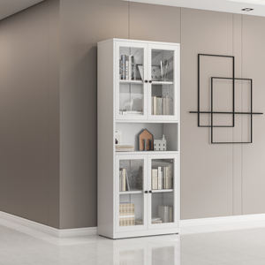 Bibliothèque en verre de luxe avec étagères réglables Bibliothèque moderne pour salon Rangement Bibliothèque - Product Image 3