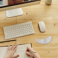 Silikon ergonomik Mouse Pad bilek dinlenme fare Palm dinlenme sol el fare bilek dinlenme pedi