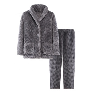 Pigiama di Lusso Personalizzato in Pile Termico di Poliestere, Set Due Pezzi <span class=keywords><strong>per</strong></span> Coppie, Abbigliamento da <span class=keywords><strong>Notte</strong></span> Invernale Natalizio di Lusso <span class=keywords><strong>per</strong></span> Donna, Vendita all'Ingrosso - Product Image 4